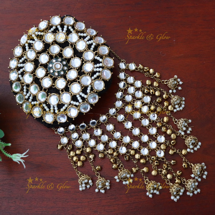 Premium Gold Festive Hair Bun Accessory for Weddings
