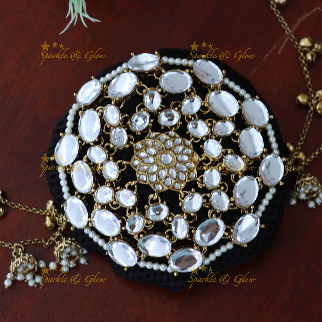 Ethnic Gold Hair Bun for Festive & Wedding Glamour