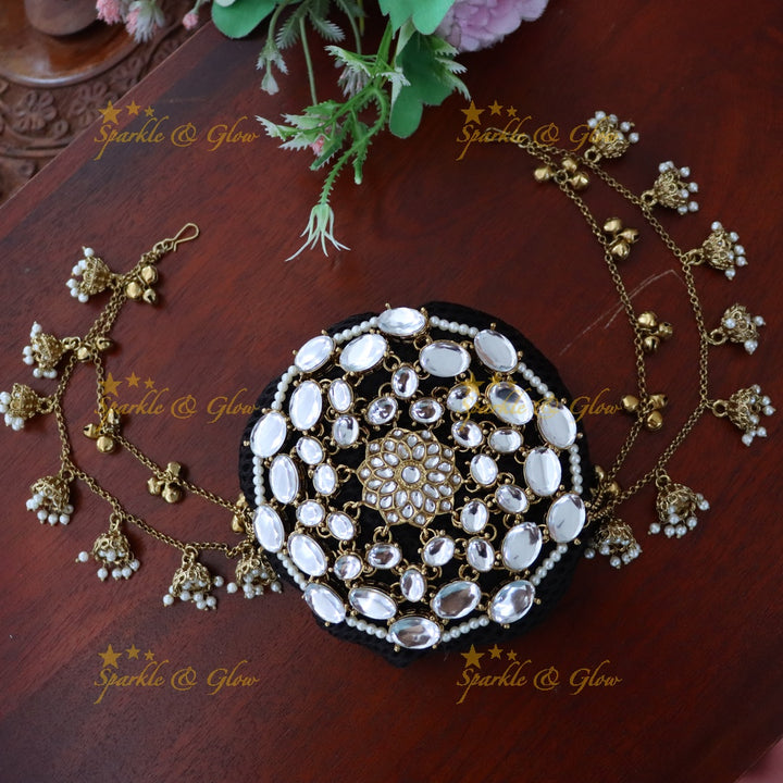 Ethnic Gold Hair Bun for Festive & Wedding Glamour