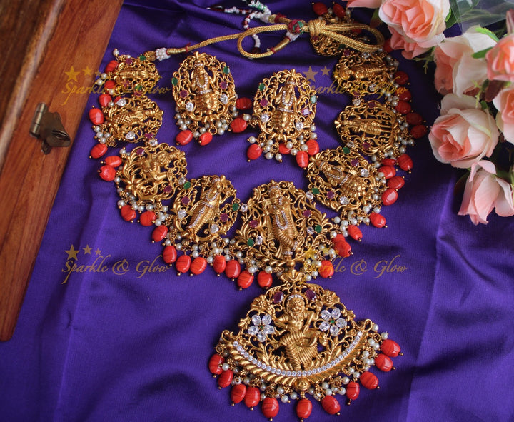 Gold alike Dashavathara necklace