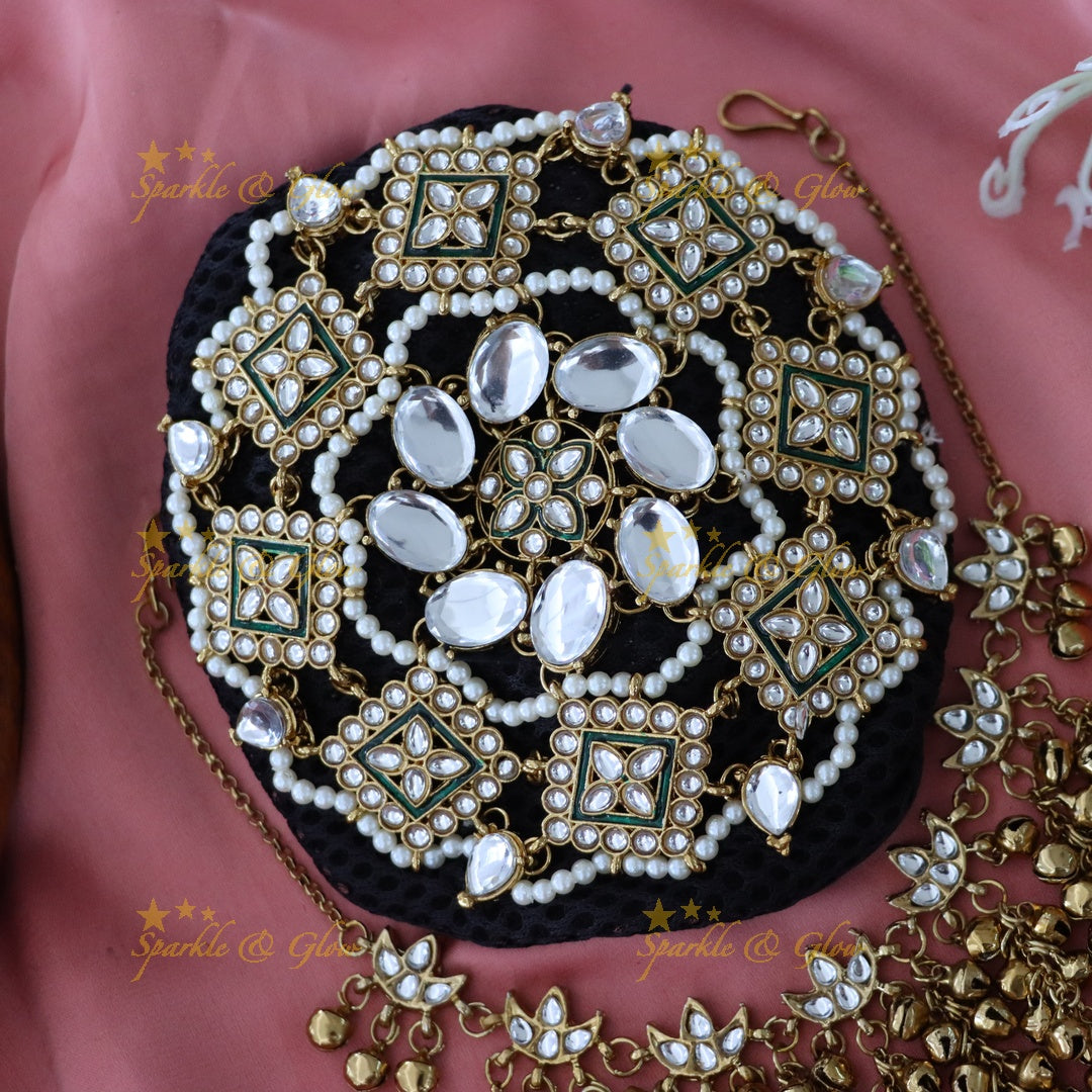 Gold-Plated Bridal Hair Bun Accessory for Weddings