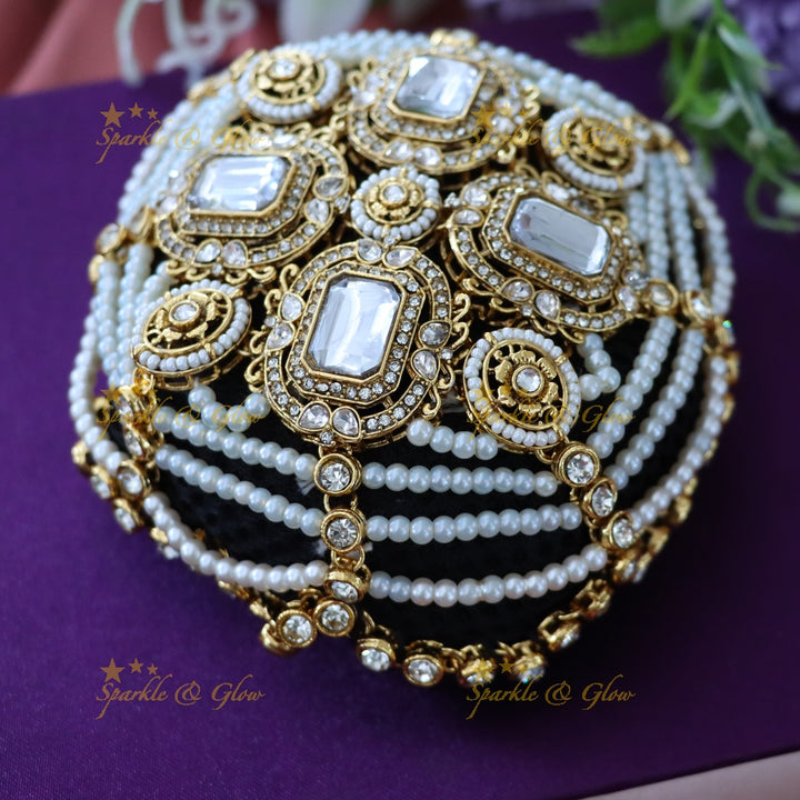 Elegant Bridal Hair Bun Adornment for Weddings