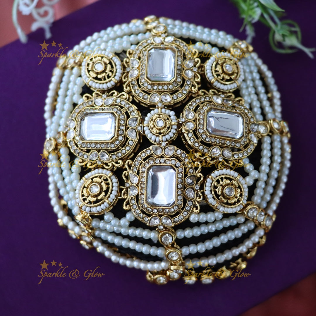 Elegant Bridal Hair Bun Adornment for Weddings