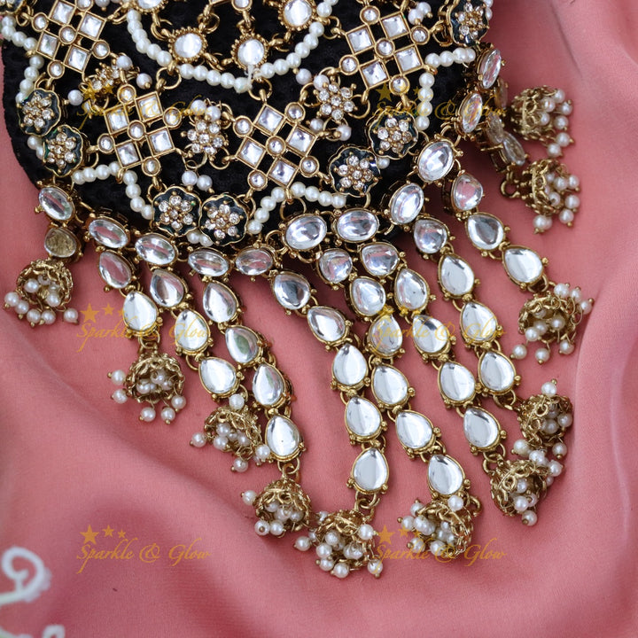 Exquisite Gold Pearl Bridal Hair Bun Ornament