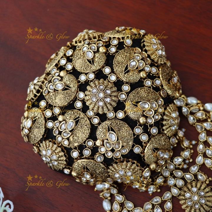 Elegant Gold Hair Bun for Wedding & Festive Glam