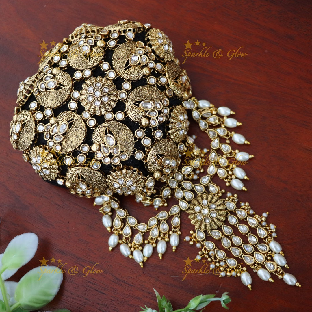 Elegant Gold Hair Bun for Wedding & Festive Glam