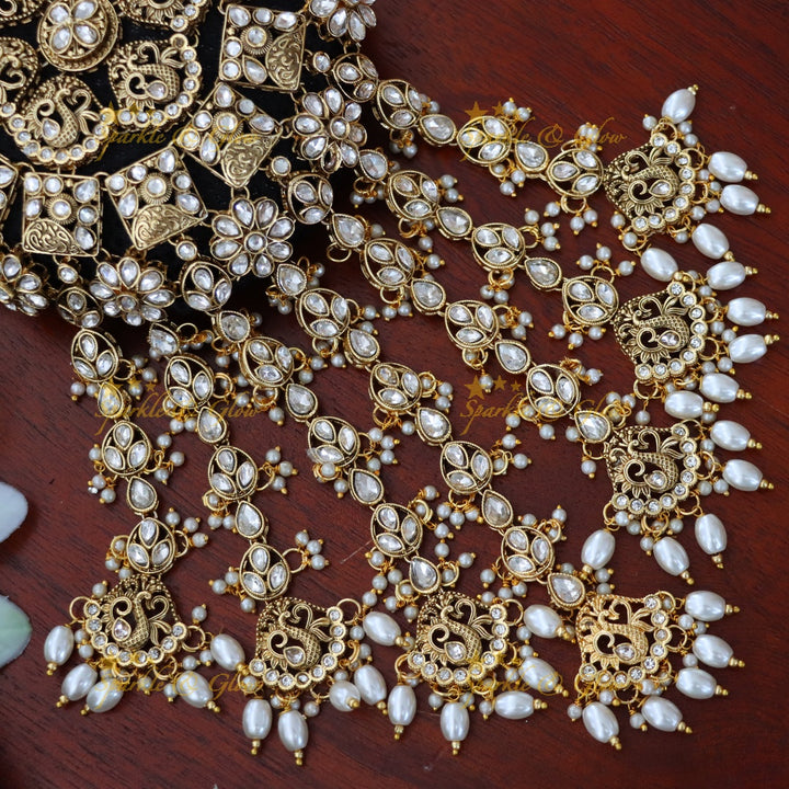 Elegant Gold Pearl Hair Bun Jewelry for Weddings