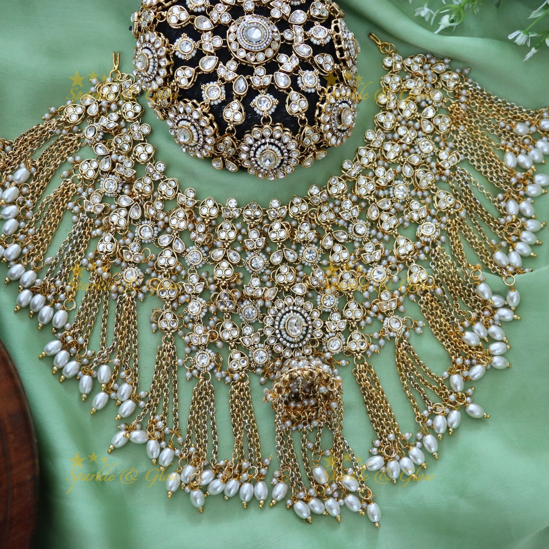 Gold Bridal Hair Accessory Set for Weddings