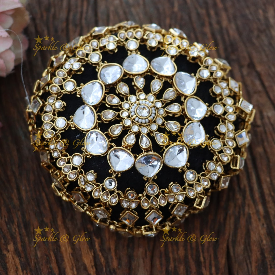 Exquisite Gold-Plated Hair Bun Accessory for Elegance