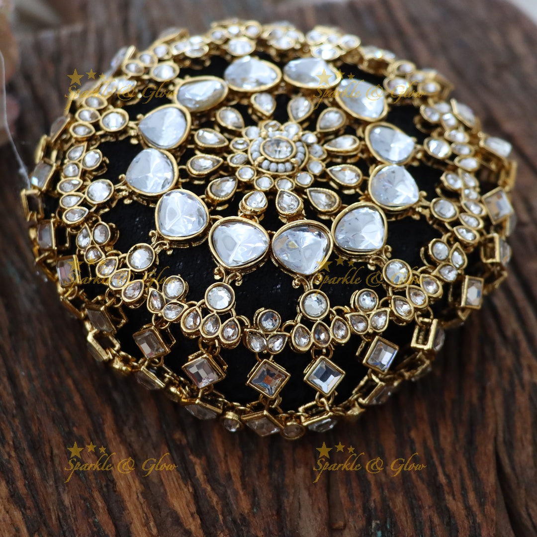 Exquisite Gold-Plated Hair Bun Accessory for Elegance