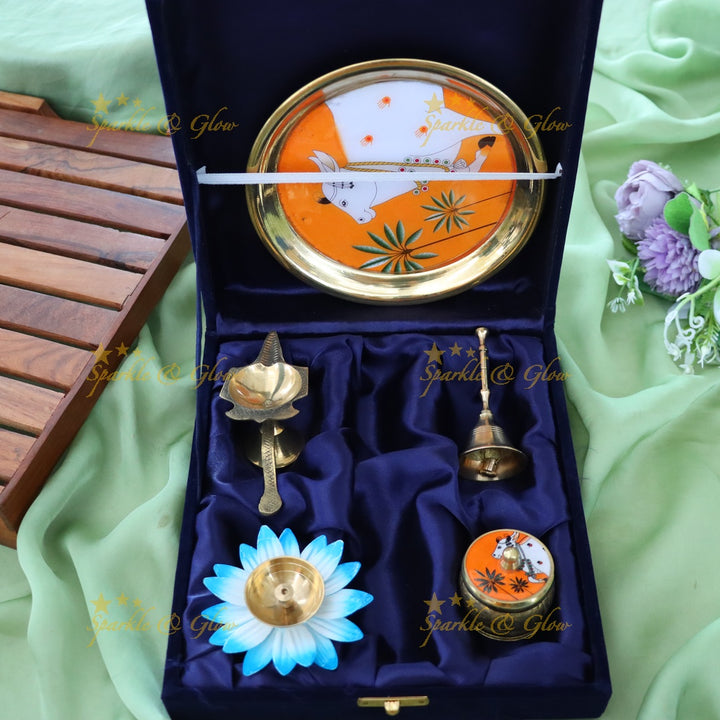 Celebrate with an Elegant Indian Puja Thali Set