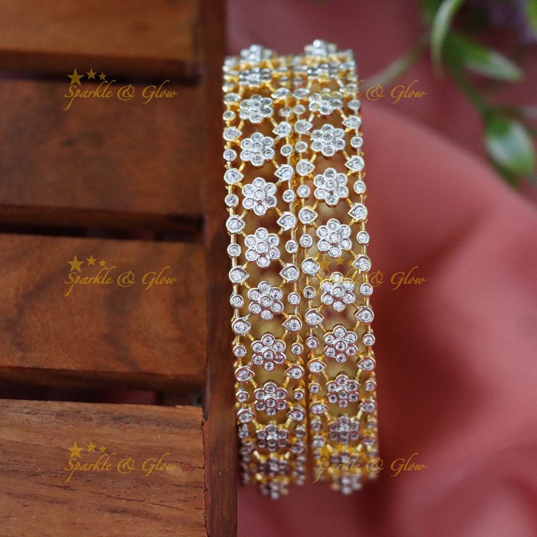 Exquisite American Diamond Bangle for Festive Glam