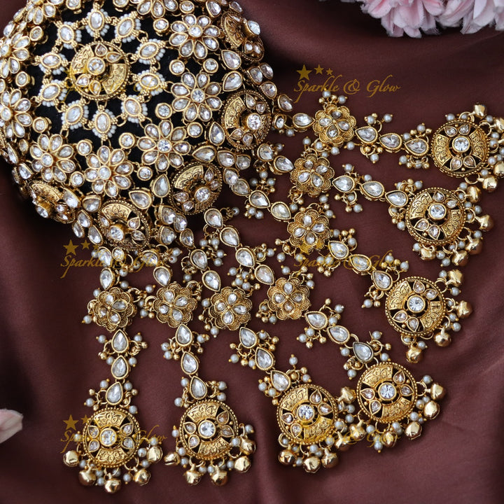 Luxurious Gold Bridal Hair Bun Adornments | Sparkle & Glow