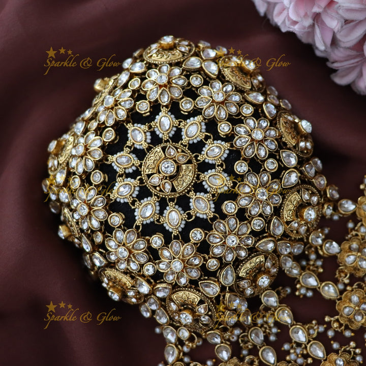 Luxurious Gold Bridal Hair Bun Adornments | Sparkle & Glow