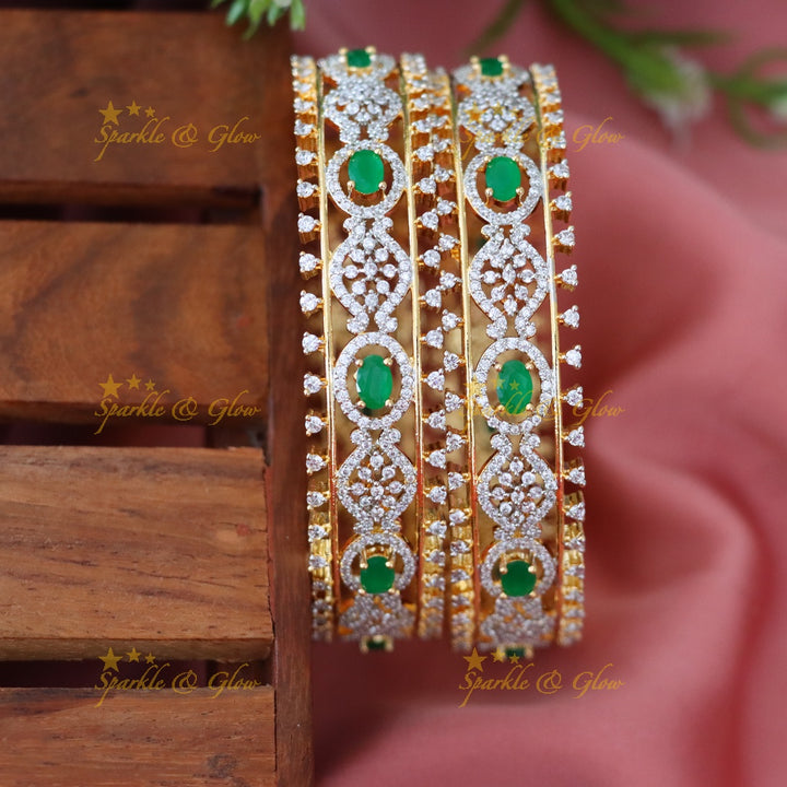 Sparkling American Diamond Bangles for Festive Glamour