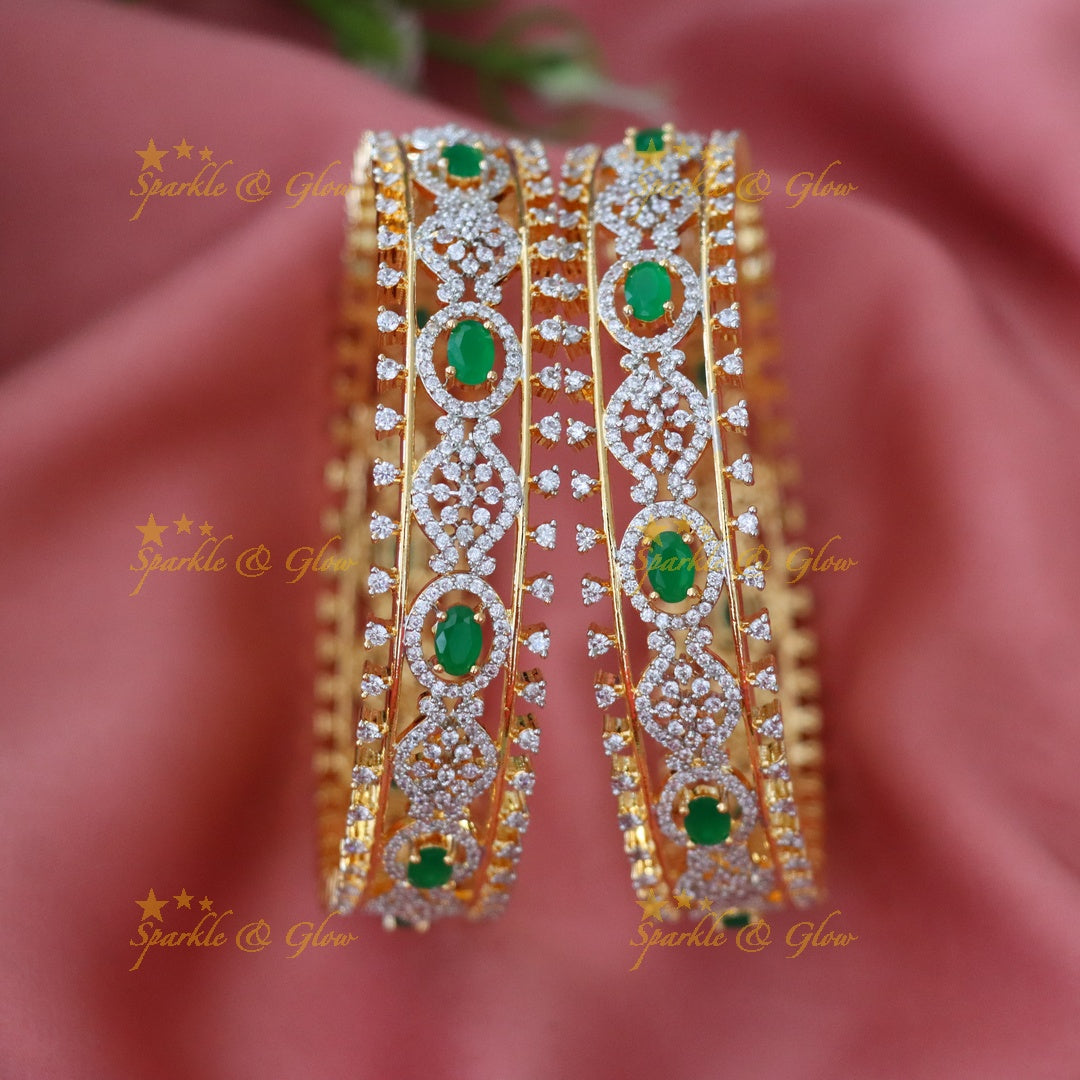 Sparkling American Diamond Bangles for Festive Glamour