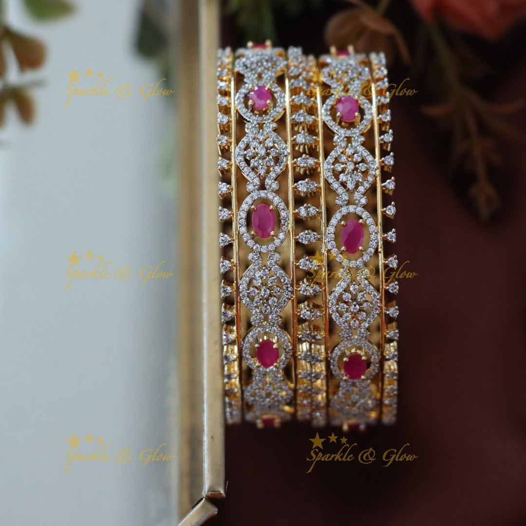 Sparkling American Diamond Bangles for Festive Glamour