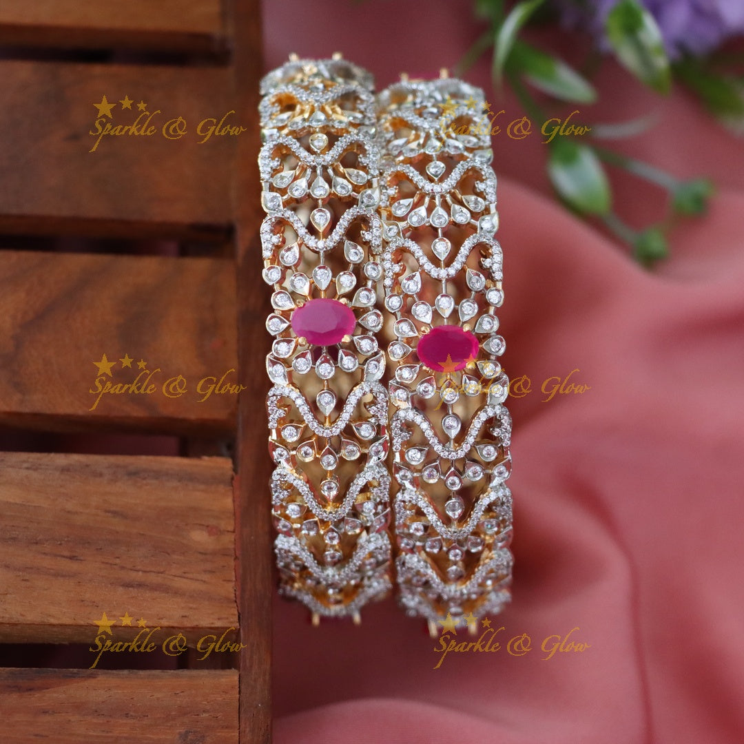 Stunning American Diamond Festive Bangles Online