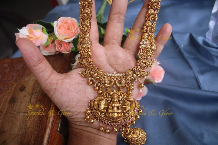 Gold alike Lakshmi Mango necklace - Sparkle and Glow