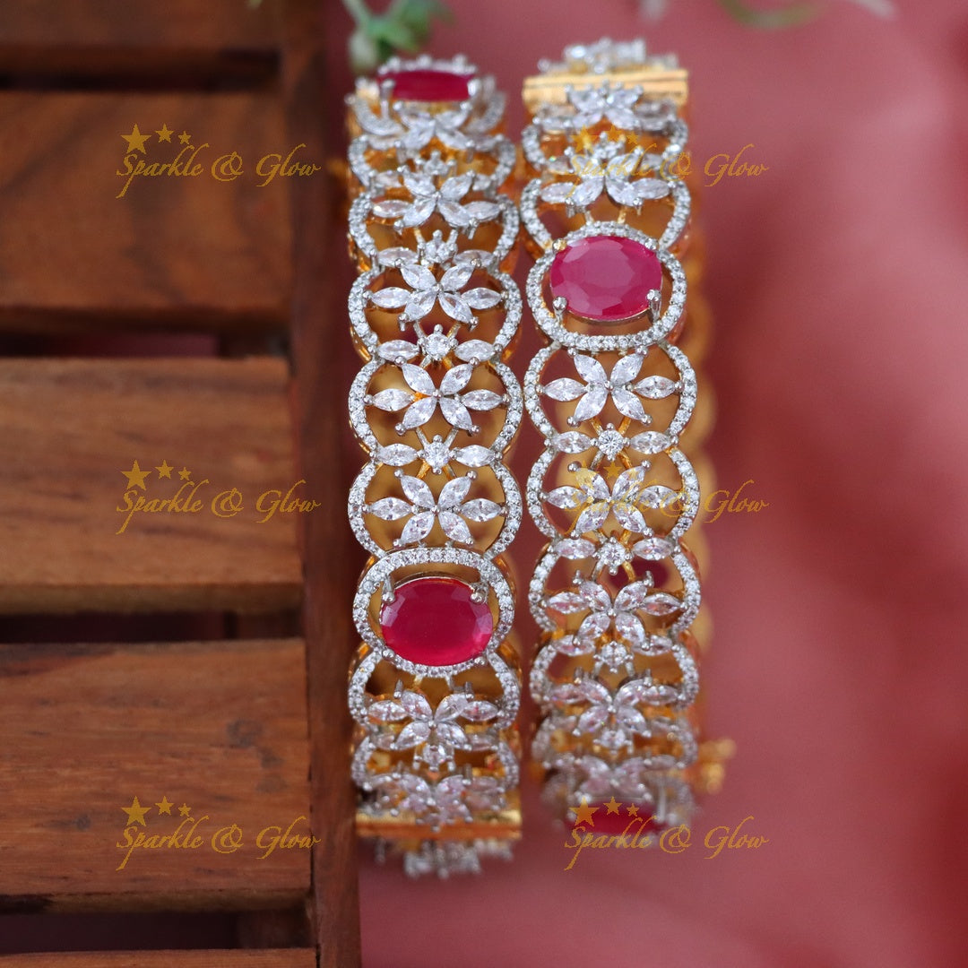 Sparkle & Glow American Diamond Wedding Bangles