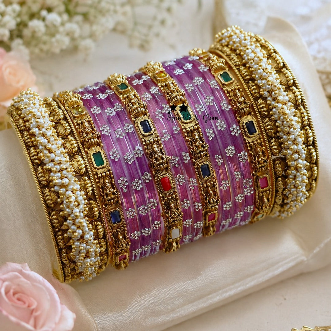 Exquisite Bridal Lakshmi Bangles - Radiant Elegance