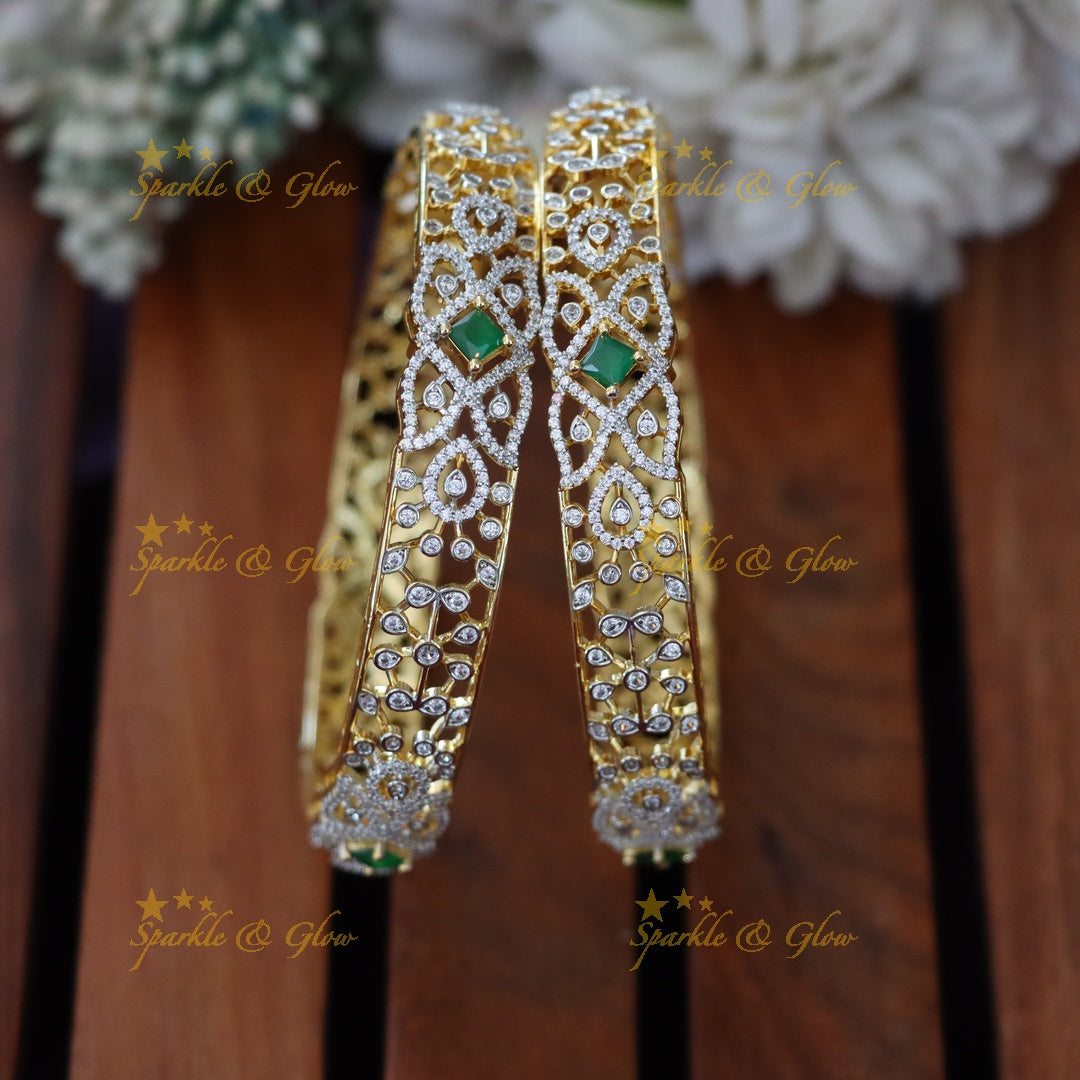 Sparkling Elegance: American Diamond Bangles for Celebrations