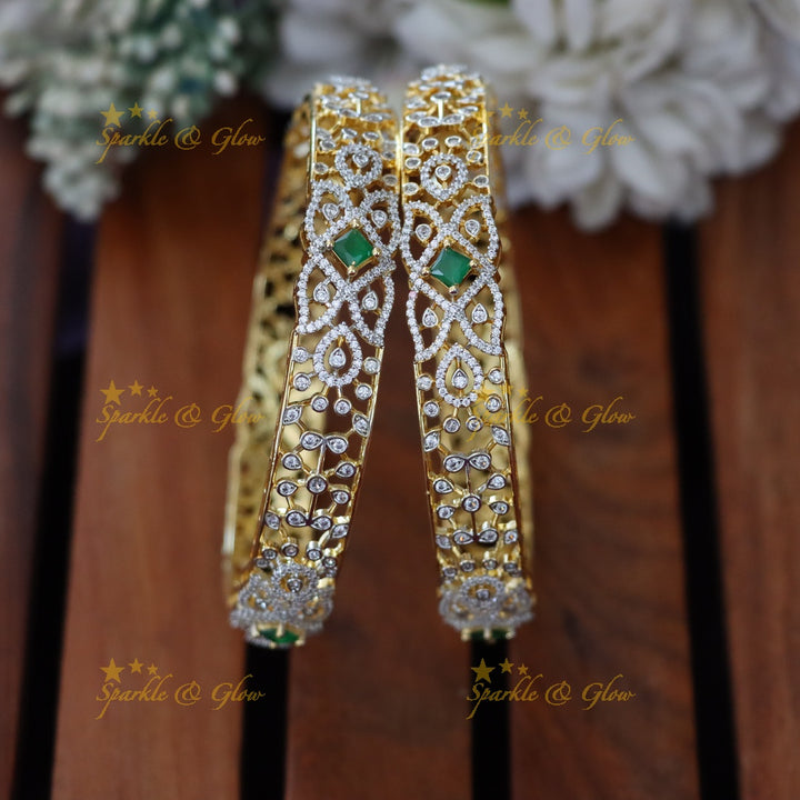 Sparkling Elegance: American Diamond Bangles for Celebrations