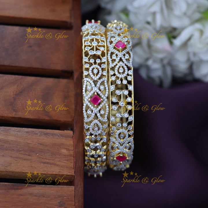 Sparkling Elegance: American Diamond Bangles for Celebrations