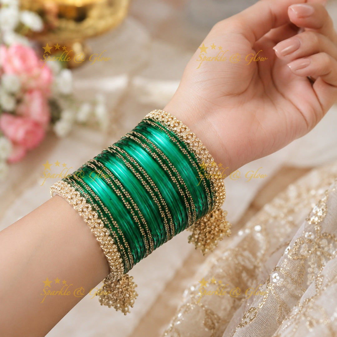 Radiant Yellow Bangle Set for Elegant Weddings