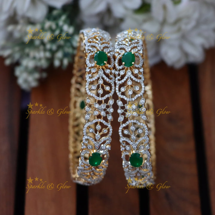 Stunning American Diamond Bangles for Festive Glam