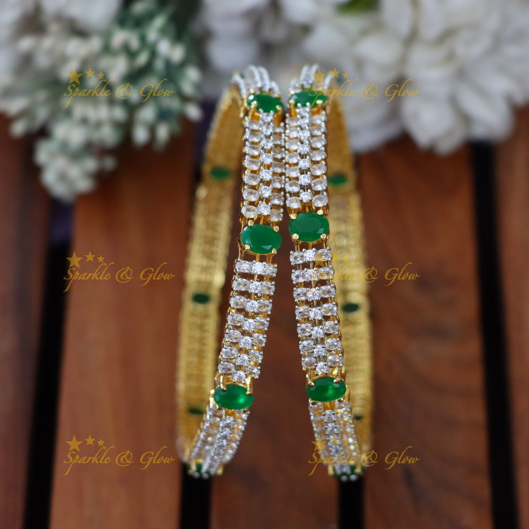Stunning American Diamond Bangles for Celebrations
