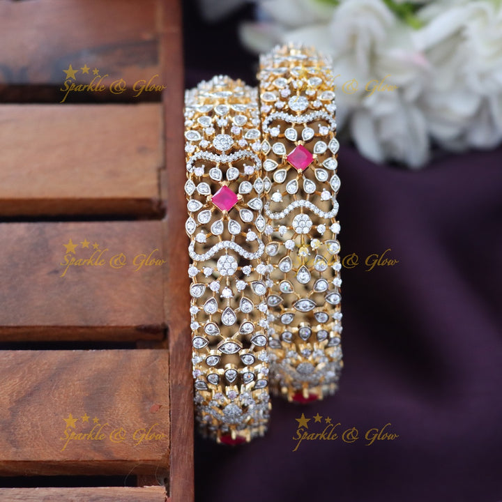 Exquisite American Diamond Wedding Bangles