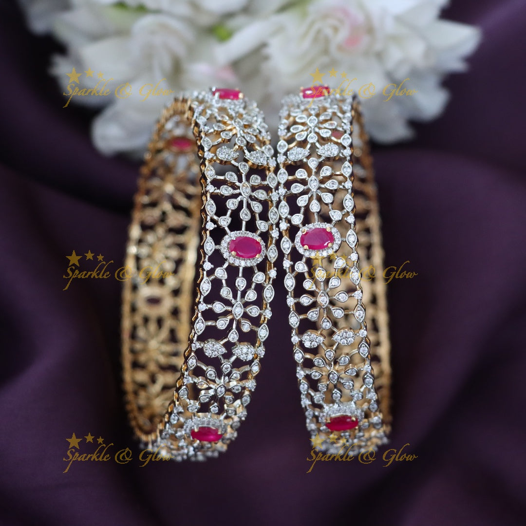 Exquisite American Diamond Festive Bangles