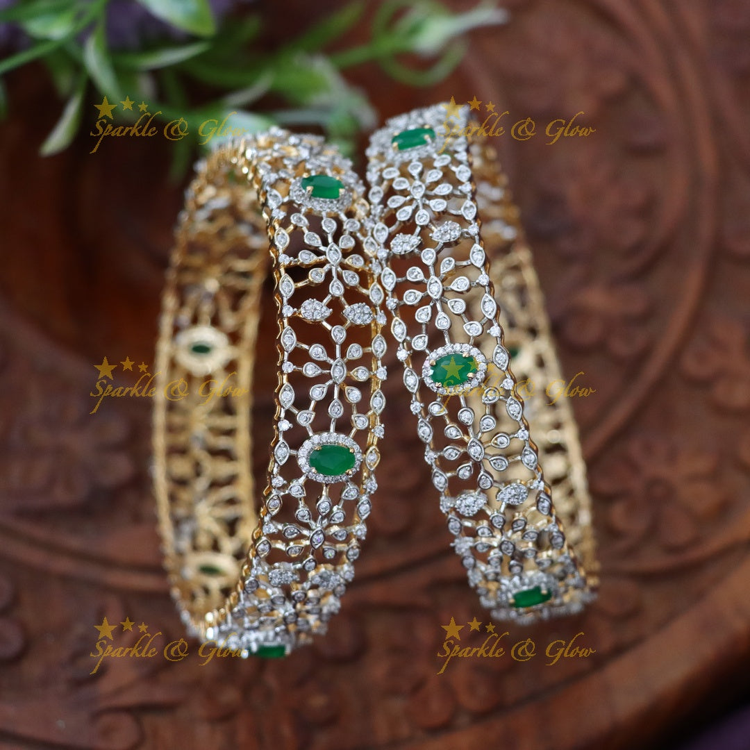 Exquisite American Diamond Festive Bangles
