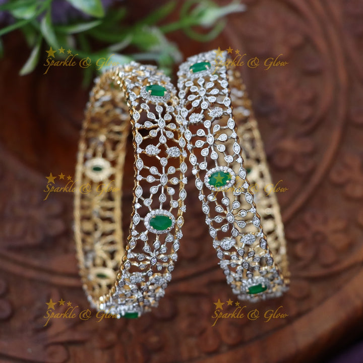 Exquisite American Diamond Festive Bangles