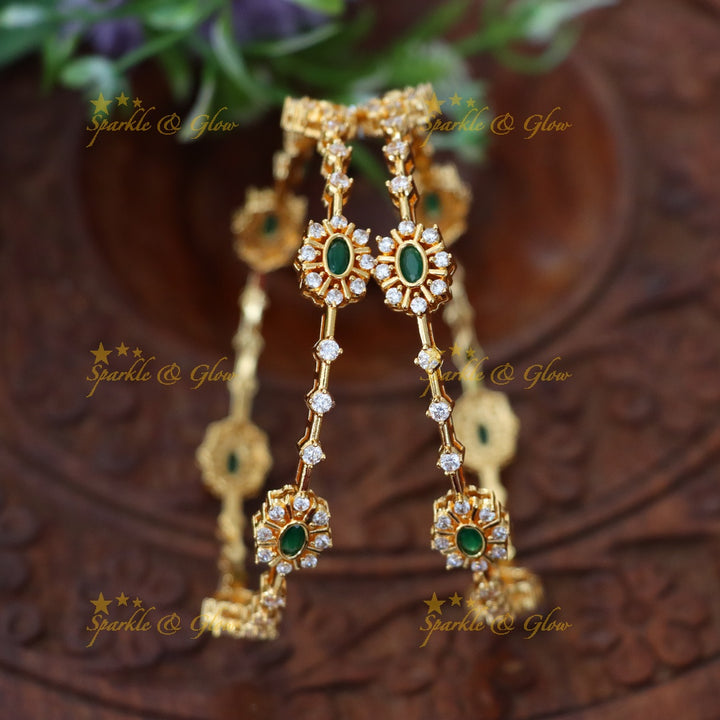 Elegant Ruby & Diamond Bangles for Festive Glamour