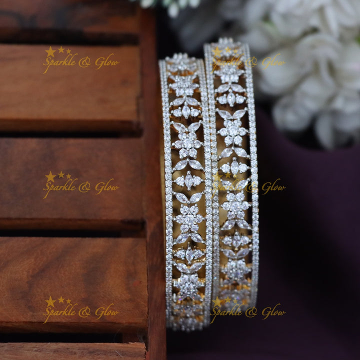 Exquisite American Diamond Bangles - Festive Collection