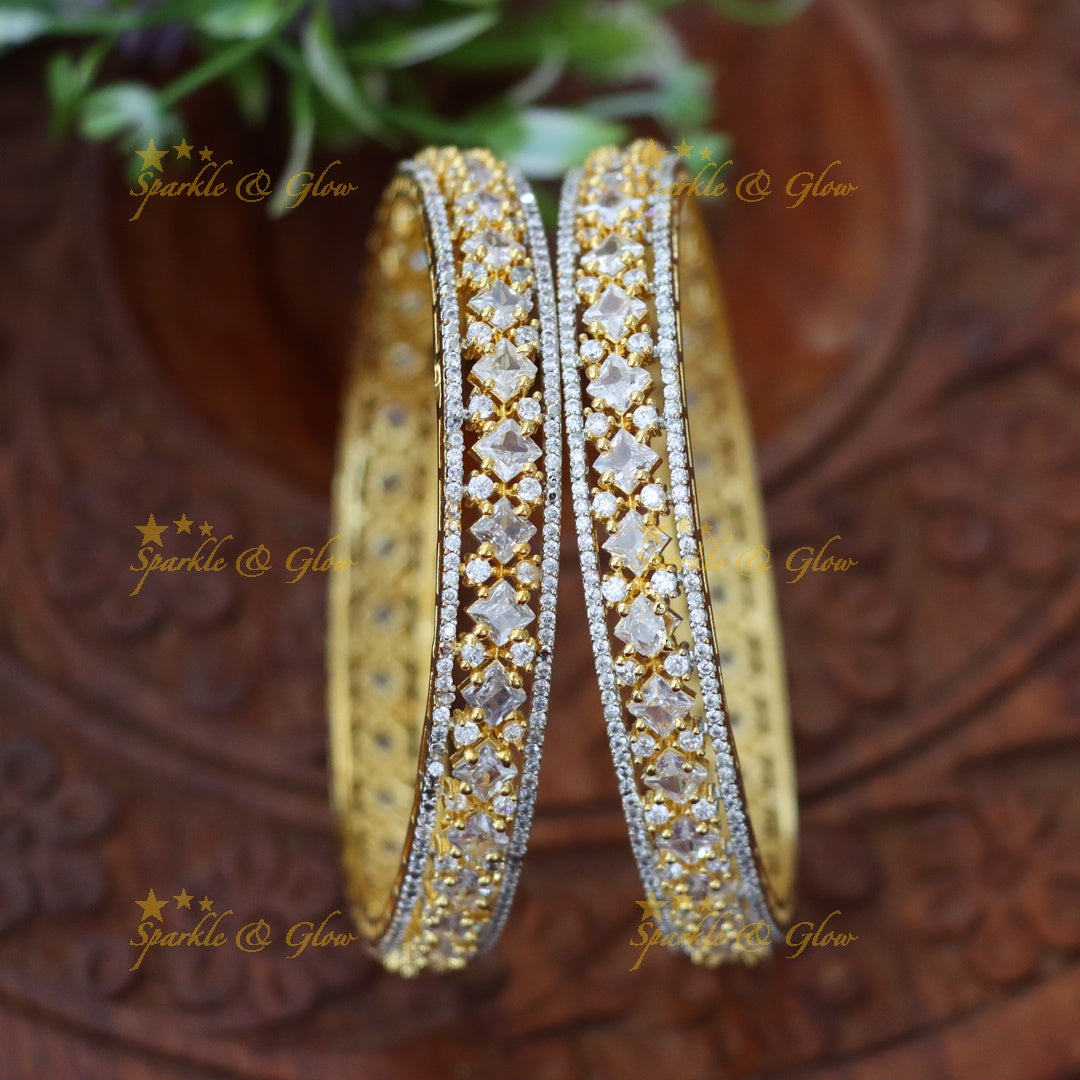 Elegant American Diamond Bangles for Festive Glamour