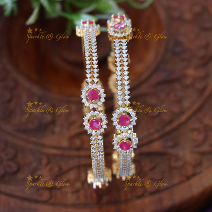 Gorgeous American Diamond Bangles for Celebrations