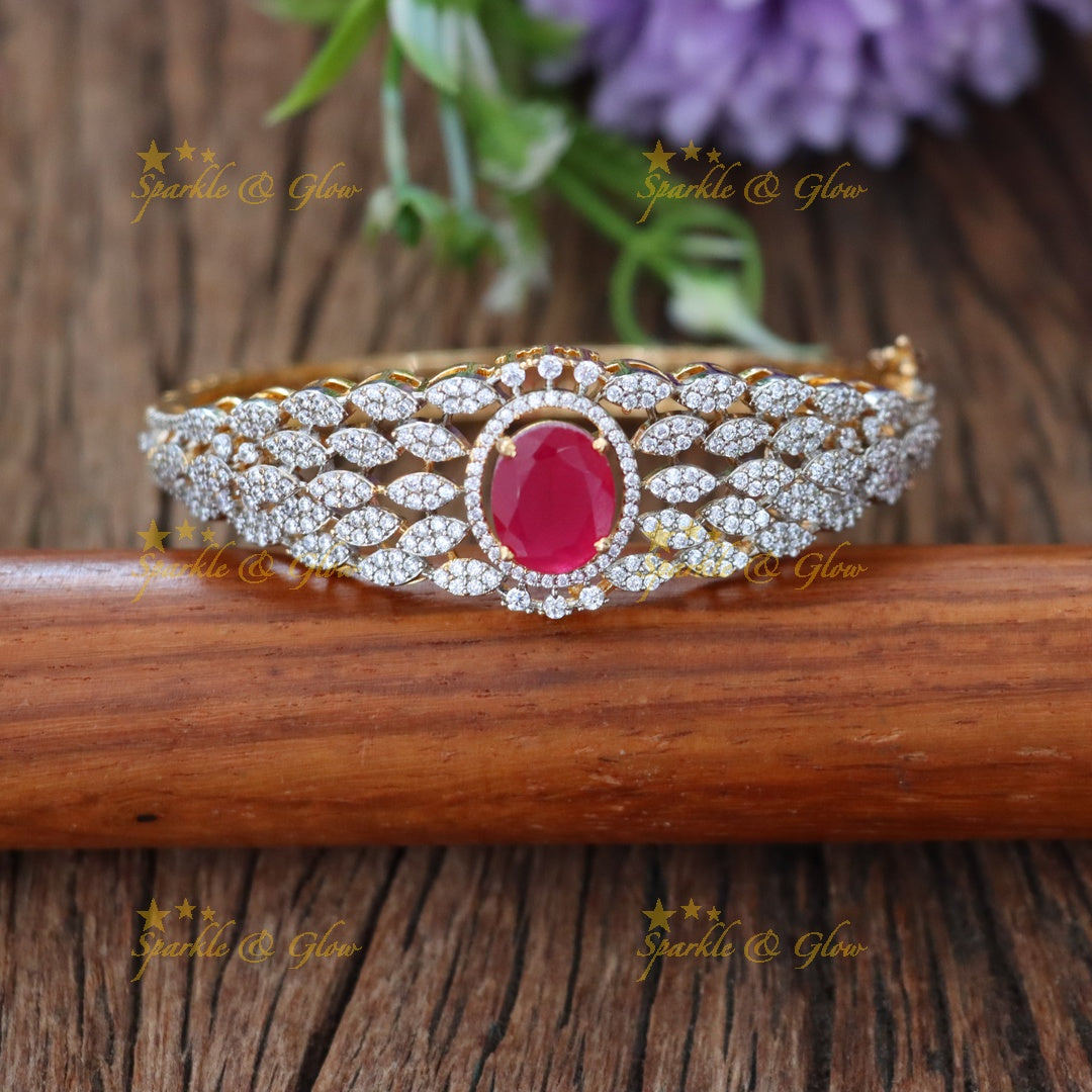 Gleaming American Diamond Bangle for Festive Occasions