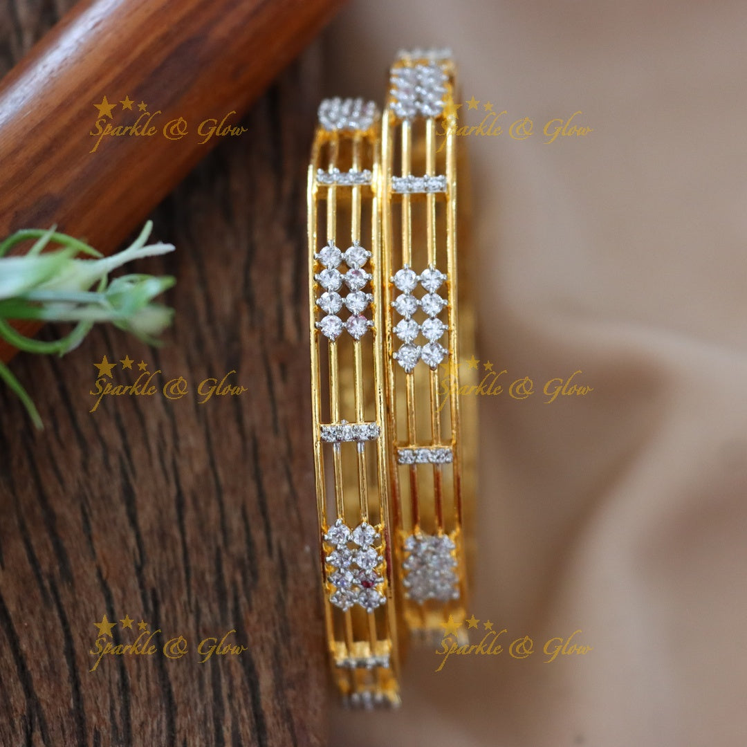 Sparkling American Diamond Wedding Bangles