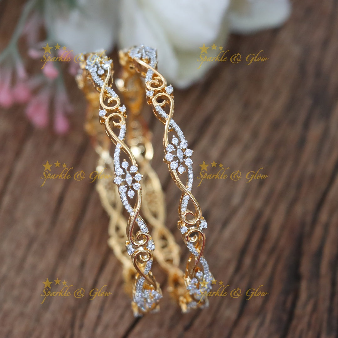 Dazzling American Diamond Bridal Bangles for Your Special Day