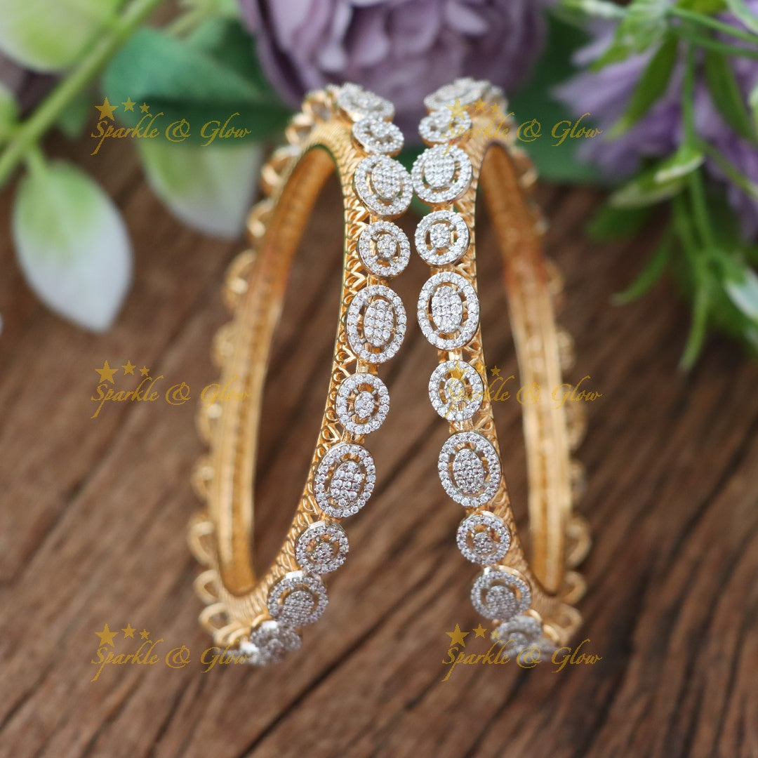 Exquisite American Diamond Bangles for Festive Bliss