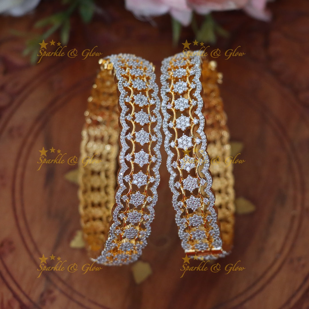 Dazzling American Diamond Wedding Bangles