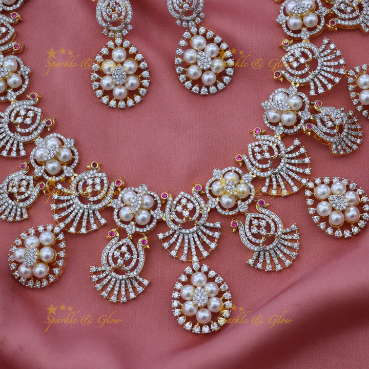 Exquisite American Diamond Necklace Set for Celebrations