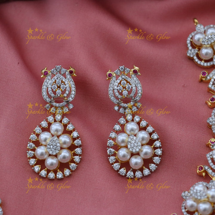 Exquisite American Diamond Necklace Set for Celebrations