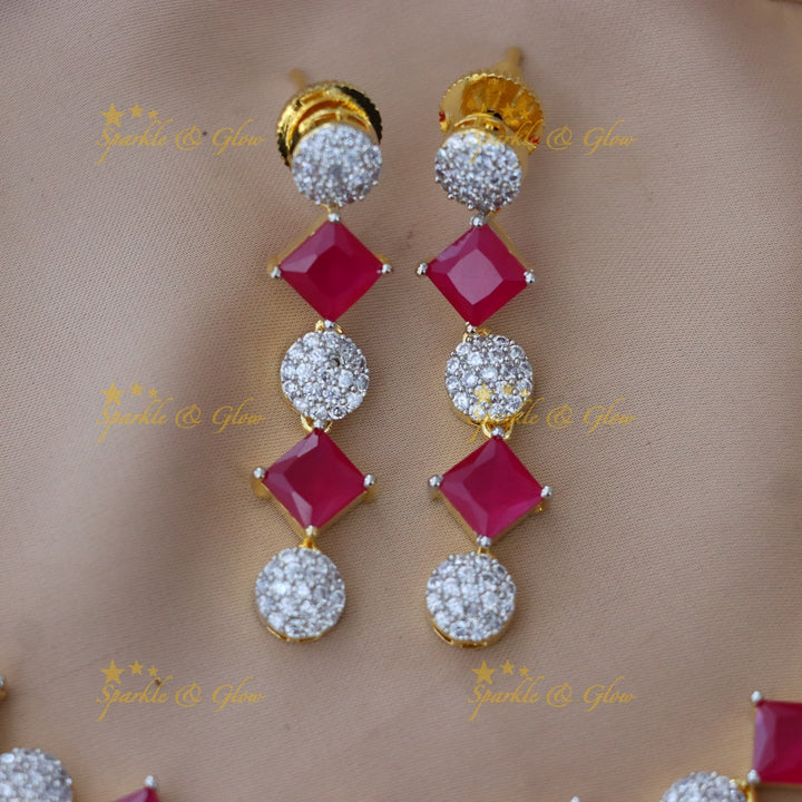 Exquisite American Diamond & Emerald Choker Necklace