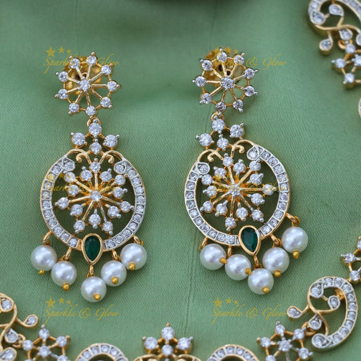 Dazzling American Diamond Necklace Set for Weddings
