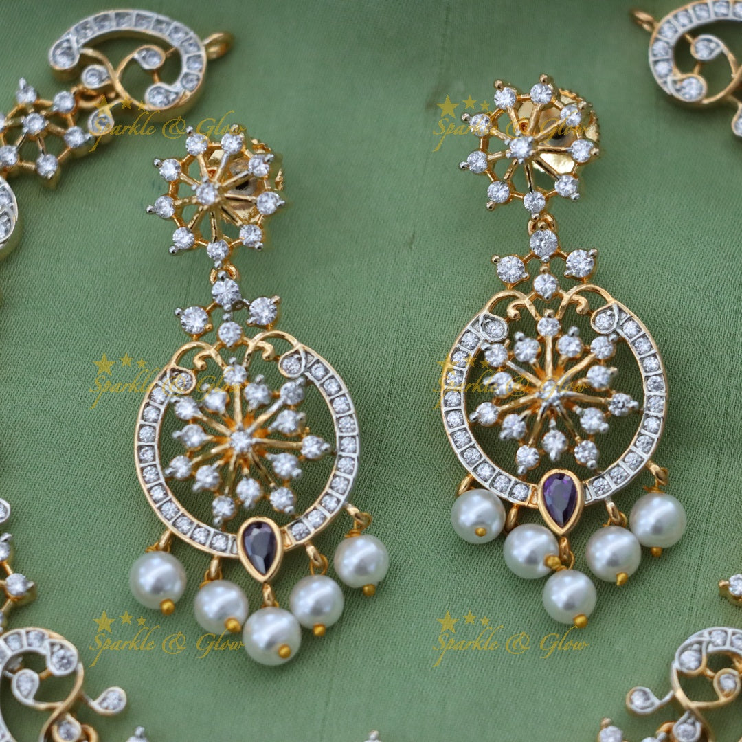 Dazzling American Diamond Necklace Set for Weddings
