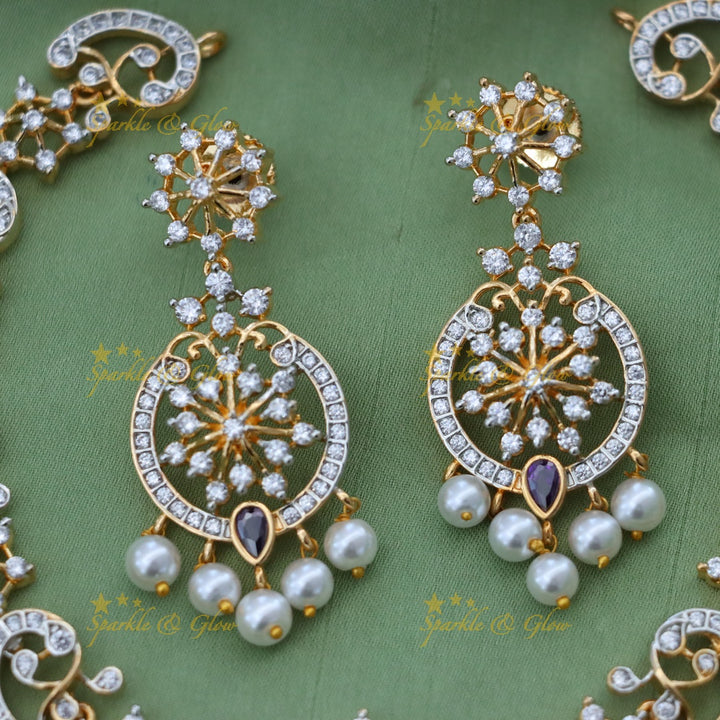 Dazzling American Diamond Necklace Set for Weddings